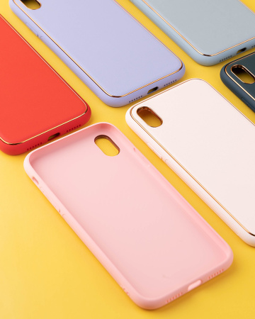 Чехол- накладка Glam iPhone 12 Pro Max бледно-розовый