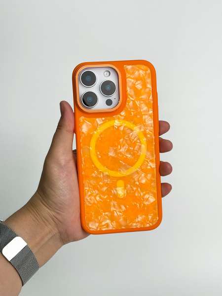 Чехол Фруктовый лед iPhone 15 Pro оранжевый