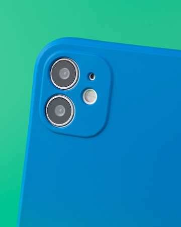 Чехол- накладка X-LEVEL Rainbow iPhone 12 сине-зеленый