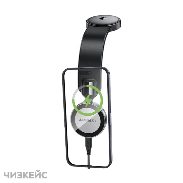 Автодержатель + АЗУ AceFast D37 (клеевая основа, Magsafe, 15W) черный