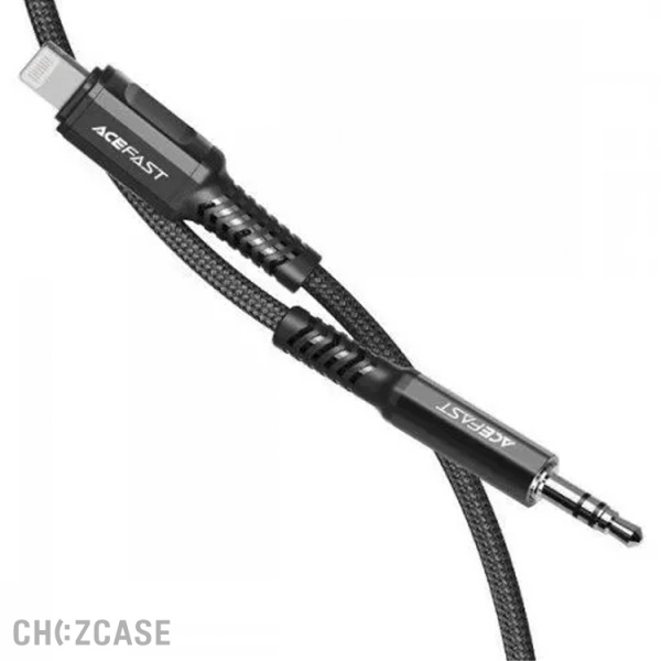 Аудиокабель AceFast C1-06 3.5 мм - Lightning 1.2 м черный
