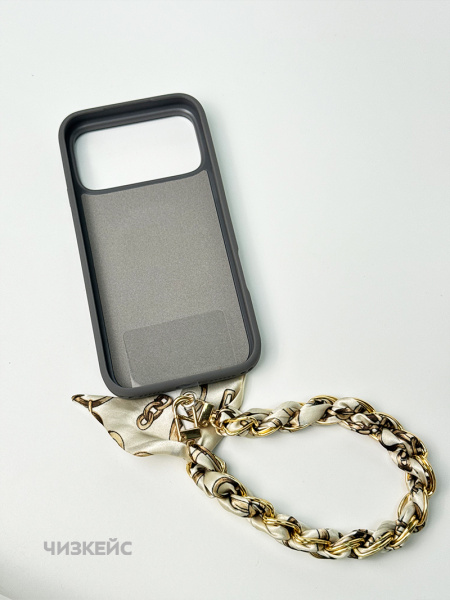 Чехол Ривьера iPhone 16 Pro MagSafe серый