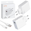 СЗУ Xiaomi Mi (67W, USB-A) + кабель Type-C белый