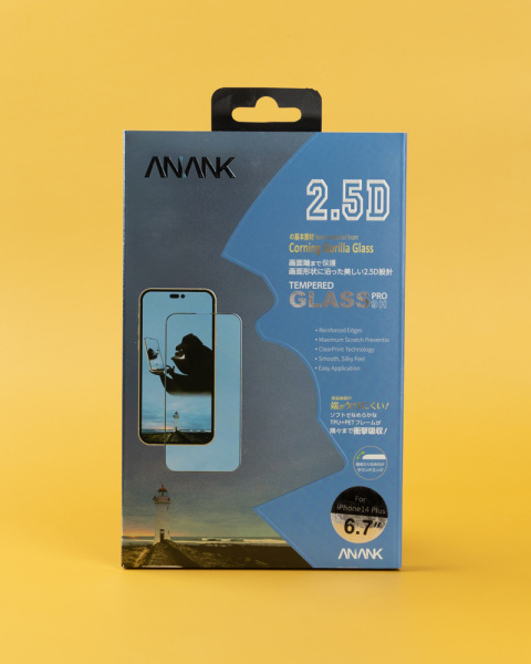 Защитное стекло ANANK 2.5D Gorilla iPhone 15 Pro черный