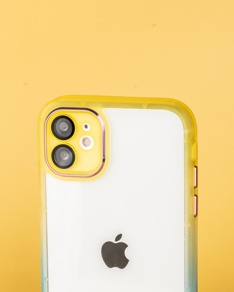 Чехол- накладка Summer iPhone 12 Pro желто-голубой