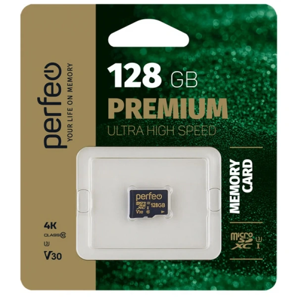 MicroSD Perfeo (Class 10) 128 GB UHS-3 V30