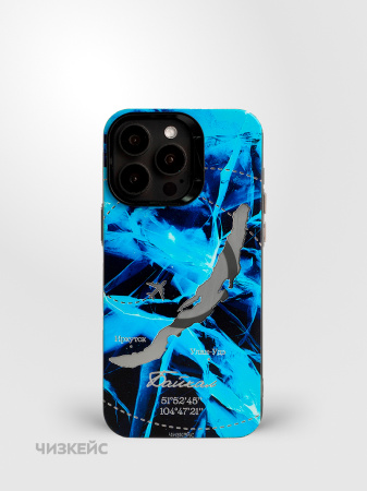 Чехол Чизкейс MagSafe iPhone 15 Pro Max Байкал лед черный