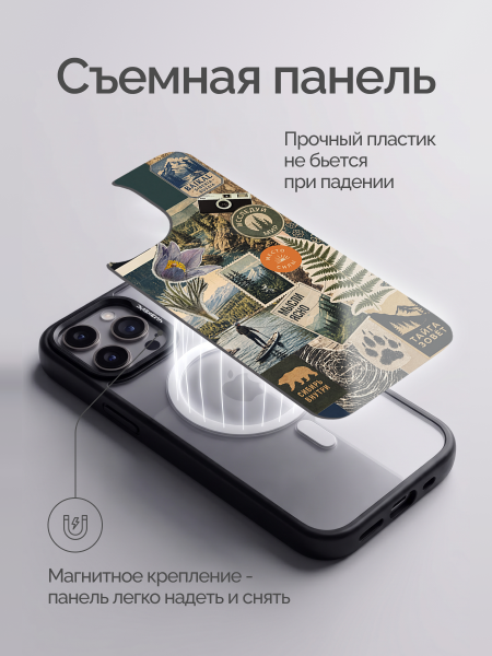 Магнитная панель Чизкейс iPhone 15 Pro Max Тропа