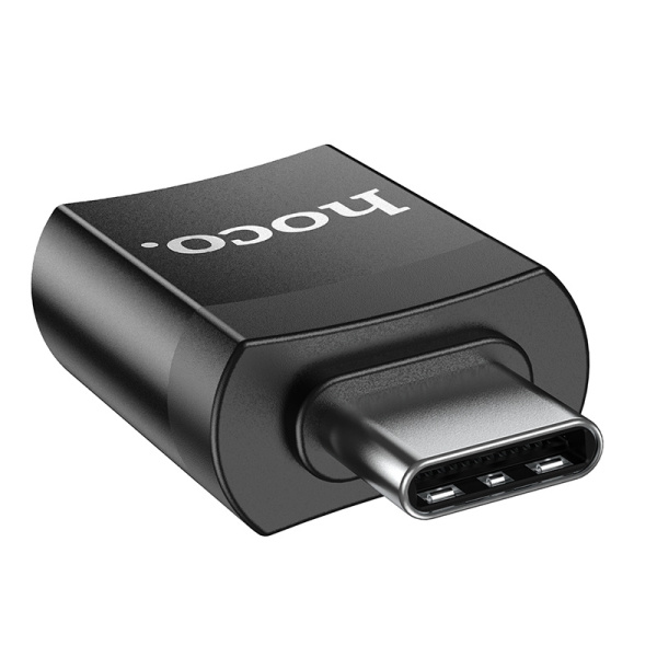 Переходник HOCO UA17 USB-A 3.0/Type-C OTG черный
