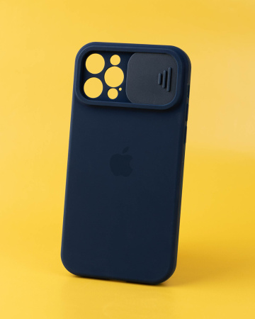 Чехол- накладка Touch Slide iPhone 12 Pro Max темно-синий
