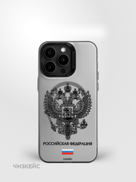 Чехол Чизкейс MagSafe iPhone 16 Pro Max Федерация черный Чехол Чизкейс MagSafe iPhone 16 Pro Max Федерация черный