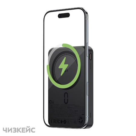 Внешний аккумулятор AceFast M31 10000 mAh (1USB-C, LED, PD 22.5W, Magsafe 15W) черный