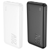Внешний аккумулятор HOCO J87 10000mAh (2USB, PD 20W, QC3.0, LED) белый