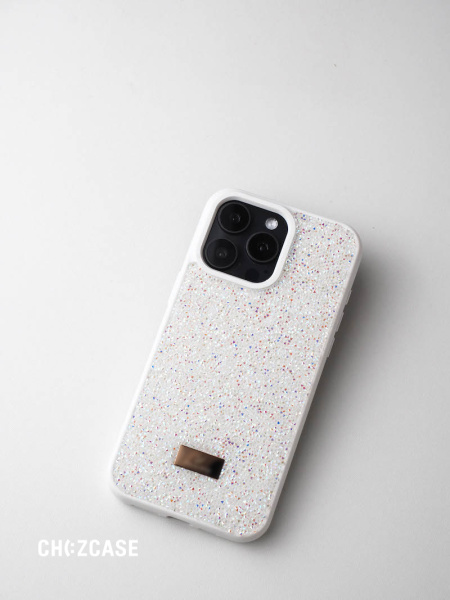 Чехол Swarovski iPhone 16 Pro белый