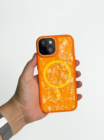 Чехол Фруктовый лед iPhone 15 оранжевый