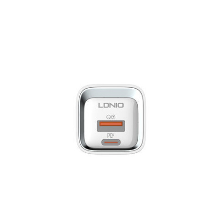 СЗУ-USB LDNIO A2318C (USB-A + USB-C, QC3.0, 20W) + кабель Type-C белый