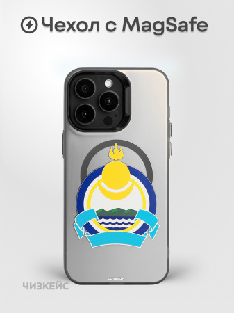 Чехол Чизкейс MagSafe Герб Улан-Удэ черный