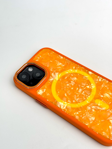 Чехол Фруктовый лед iPhone 15 оранжевый