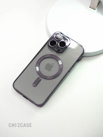 Чехол- накладка Притяжение iPhone 14 фиолетовый