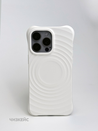 Чехол Волна MagSafe iPhone 15 Pro белый