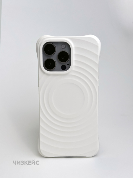 Чехол Волна MagSafe iPhone 16 Pro белый