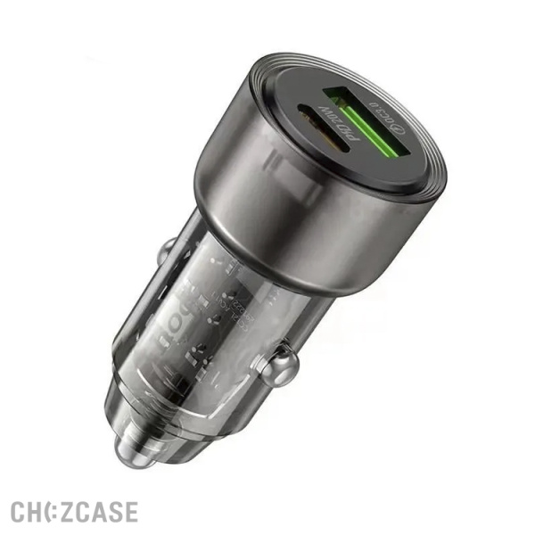 АЗУ-USB HOCO Z52 (1USB-A, 1USB-C, 3.0A, QC3.0, PD 38W) черный