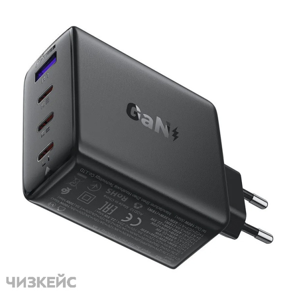 СЗУ AceFast A94 (1USB-A, 3USB-C, 3.0A, QC3.0, PD 100W) черный