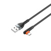 USB-кабель LDNIO LS561 Type-C (2.4А, угловой) 1 м черный/оранжевый