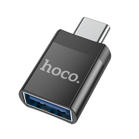 Переходник HOCO UA17 USB-A 3.0/Type-C OTG черный