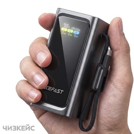 Внешний аккумулятор AceFast M33 20000 mAh (2USB-C + 1USB-A, LED, PD 100W) черный