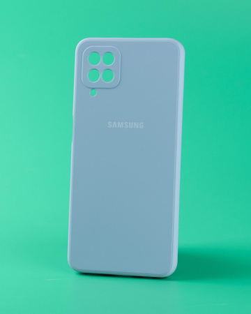 Чехол- накладка Silicone Cover Samsung S22 Ultra голубой
