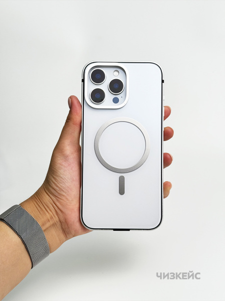 Чехол Хай-тек iPhone 16 Pro Max MagSafe белый
