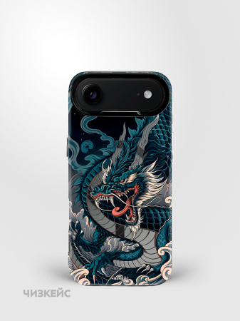 Чехол Чизкейс MagSafe iPhone 17 Air Небесный дракон белый